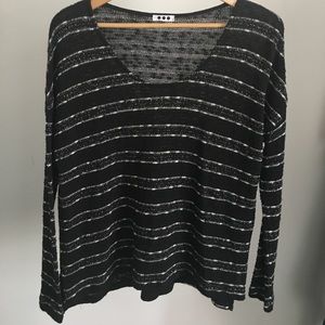 NEW Three Dots knit long sleeves with stripes